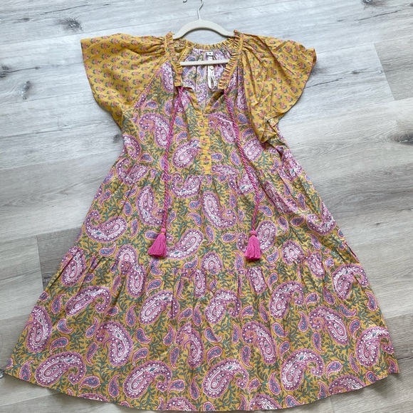 NWOT - Uncle Frank Tiered Paisley Dress - size S - Picture 2 of 6